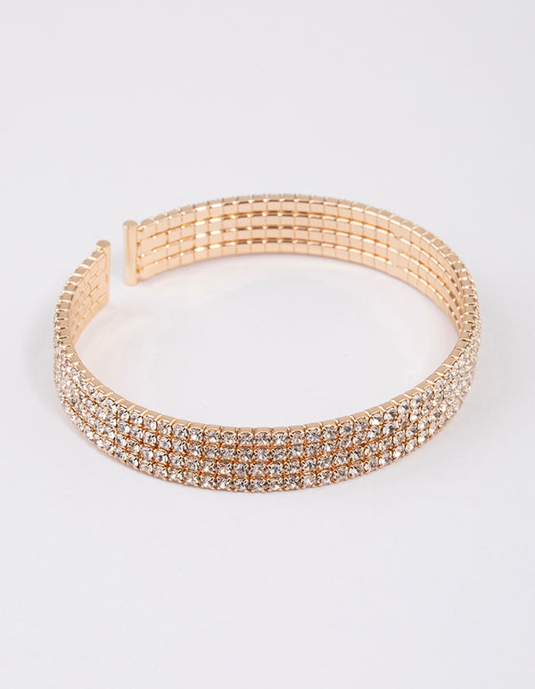 Gold Classic Cup Chain Bangle