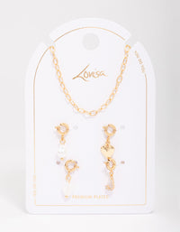 Letter 'J' Gold Plated Initial Customisable Charm Necklace - link has visual effect only