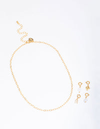 Letter 'H' Gold Plated Initial Customisable Charm Necklace - link has visual effect only