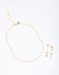 Letter 'D' Gold Plated Initial Customisable Charm Necklace - link has visual effect only