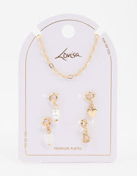 Letter 'D' Gold Plated Initial Customisable Charm Necklace - link has visual effect only