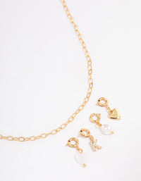 Letter 'K' Gold Plated Initial Personalised Charm Necklace - link has visual effect only