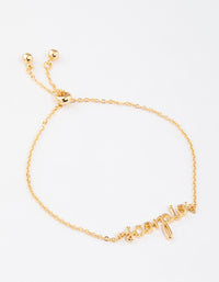 Gold Plated Scorpio Script Bracelet - link has visual effect only