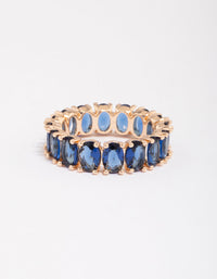 Gold Oval Stone Band Ring - link has visual effect only