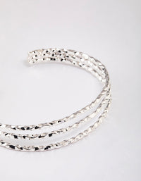 Silver Twisted Triple Row Cuff - link has visual effect only