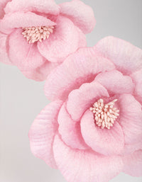 Pink Mixed Velvet 3D Flower Headband - link has visual effect only