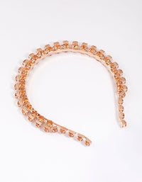 Blush Rose Gold 3D Diamante Headband - link has visual effect only