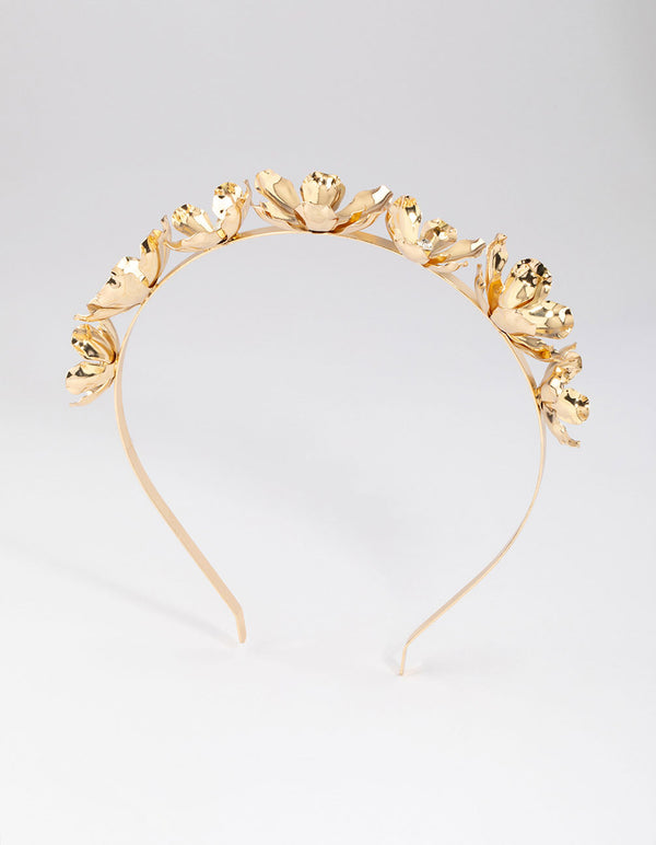 Gold Large Flower Headband