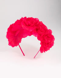 Pink Fabric Rose Quartz Flower Headband - link has visual effect only