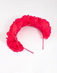 Pink Fabric Rose Quartz Flower Headband - link has visual effect only