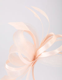 Blush Metallic Feather Fascinator - link has visual effect only