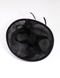 Black Elegant Petal Fascinator - link has visual effect only