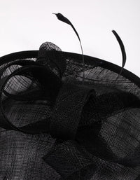 Black Elegant Petal Fascinator - link has visual effect only