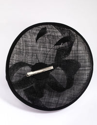 Black Elegant Petal Fascinator - link has visual effect only