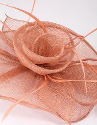 Blush Rosette Petal Fascinator - link has visual effect only