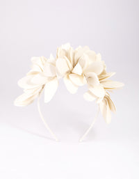 White Petal Statement Fascinator - link has visual effect only