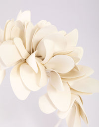 White Petal Statement Fascinator - link has visual effect only