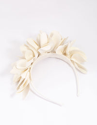 White Petal Statement Fascinator - link has visual effect only