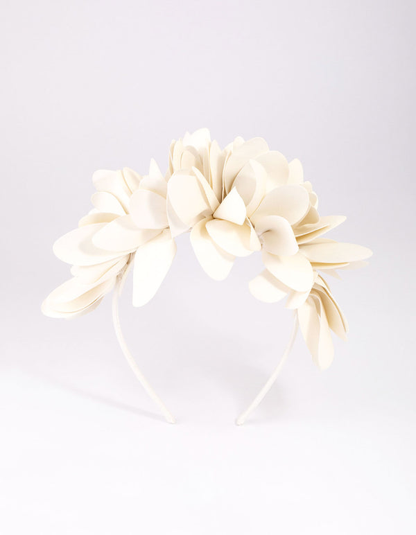 White Petal Statement Fascinator