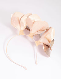 Faux Leather Large Petal Fascinator - link has visual effect only