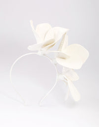 Faux Leather Large Petal Fascinator - link has visual effect only