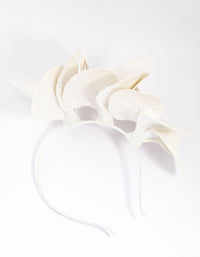 Faux Leather Large Petal Fascinator - link has visual effect only