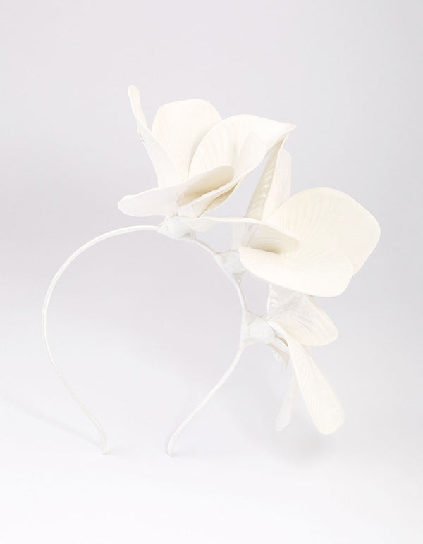 Faux Leather Large Petal Fascinator