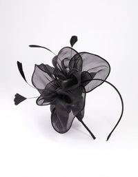 Black Fabric Soft Fascinator - link has visual effect only