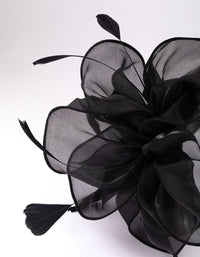 Black Fabric Soft Fascinator - link has visual effect only