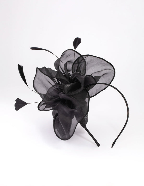 Black Fabric Soft Fascinator