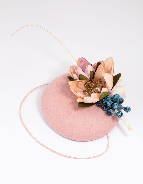 Blush Flower Quill Pillbox Fascinator