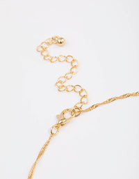 Gold Plated Dainty Drop Twisted Necklace - link has visual effect only