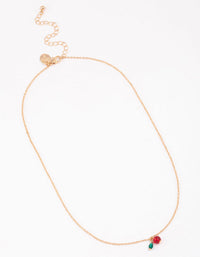 Gold Apple Pendant Necklace - link has visual effect only