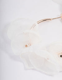 Rose Gold Petal Hoop Earrings - link has visual effect only