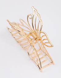 Gold Detailed Butterfly Hair Claw Clip - link has visual effect only