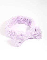 Lilac Bow Fluffy Headband - link has visual effect only