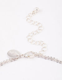 Silver Baguette Pearl Layered Necklace & Polishing Set - link has visual effect only