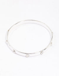 Silver Diamante Inlay Bangle & Polishing Set - link has visual effect only