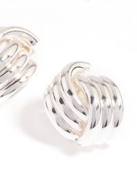 Silver Plated Knotted Stud Earrings - link has visual effect only