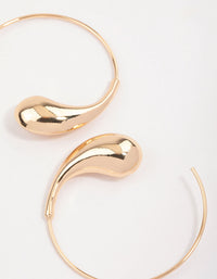 Gold Threaded Gold Hoop Earrings - link has visual effect only