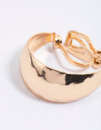 Gold Small Clip Hoop Drop Earrings - link has visual effect only