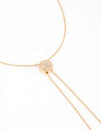 Gold Diamante Adjustable Chain Necklace - link has visual effect only