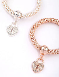 Kids Pop Diamante & Heart Chain Bracelet - link has visual effect only