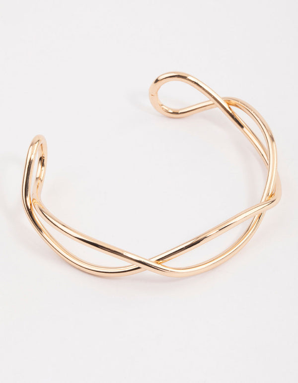 Gold Interwoven Wrist Cuff