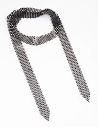 Fabric Skinny Diamante Tie Scarf - link has visual effect only