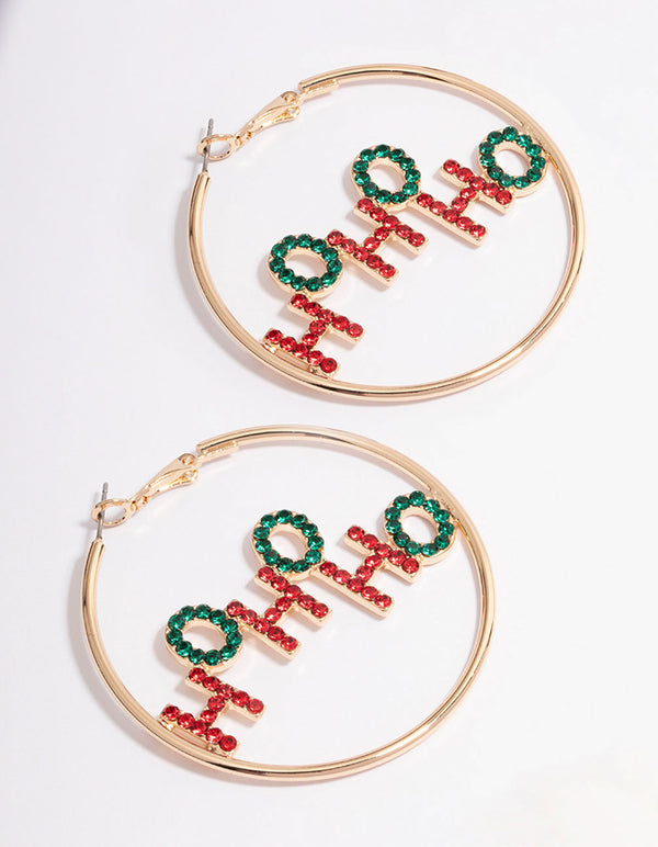 Gold HoHo Hoop Earrings