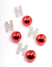 Silver HoHo Bauble Drop Earrings - link has visual effect only