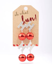 Silver HoHo Bauble Drop Earrings - link has visual effect only