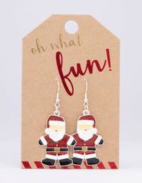 Red Glitter Santa Drop Earrings - link has visual effect only