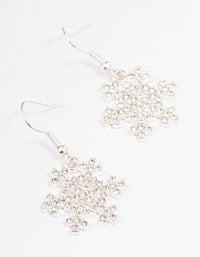 Silver Diamante Snowflake Drop Earrings - link has visual effect only